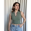 Kısa fermuarlı crop