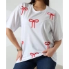 Kurdele baskılı tişört