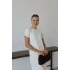 Modal yırtmaçlı elbise beyaz pt