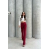 Önü cumalı ithal krep pantolon