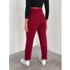 örme krep pantolon çift düğmeli
