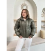 Puffer kısa mont haki st25534