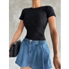Taş baskılı kaş korse bluz