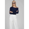 Tek Omuz İpli Bluz Lacivert T4328