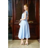 U yaka prenses elbise mavi s255101