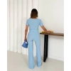 V aksesuarlı ottoman takım mavi s255850
