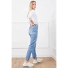 Yüksek bel mom jean pantolon
