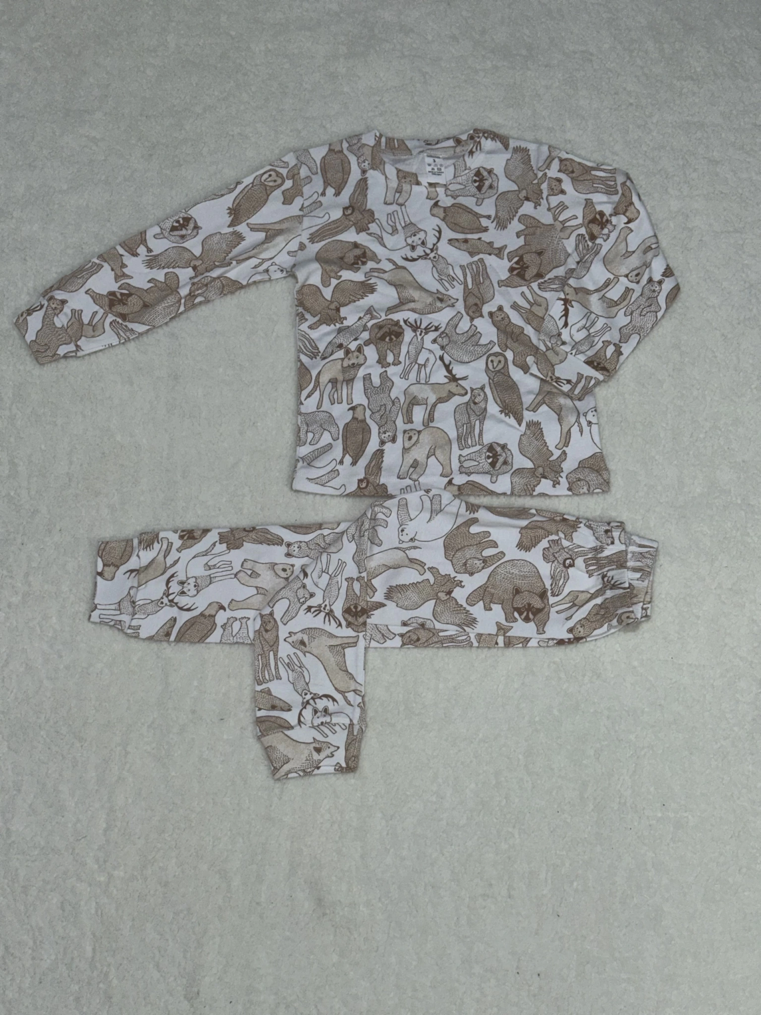 3-4-5 yaş pijama takımı beyaz alt üst kız çocuk