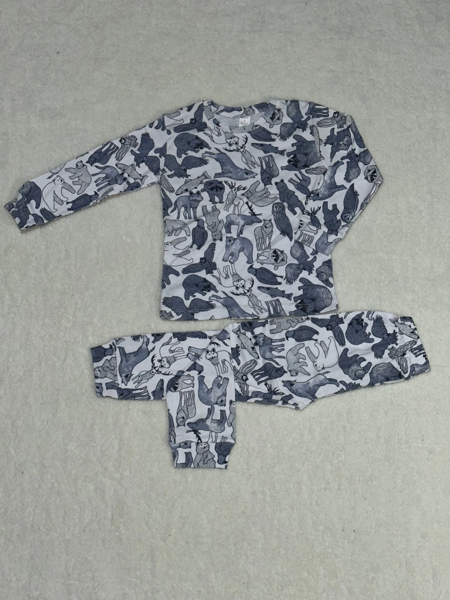 3-6 yaş alt üst pijama takımı kız çocuğu lacivert