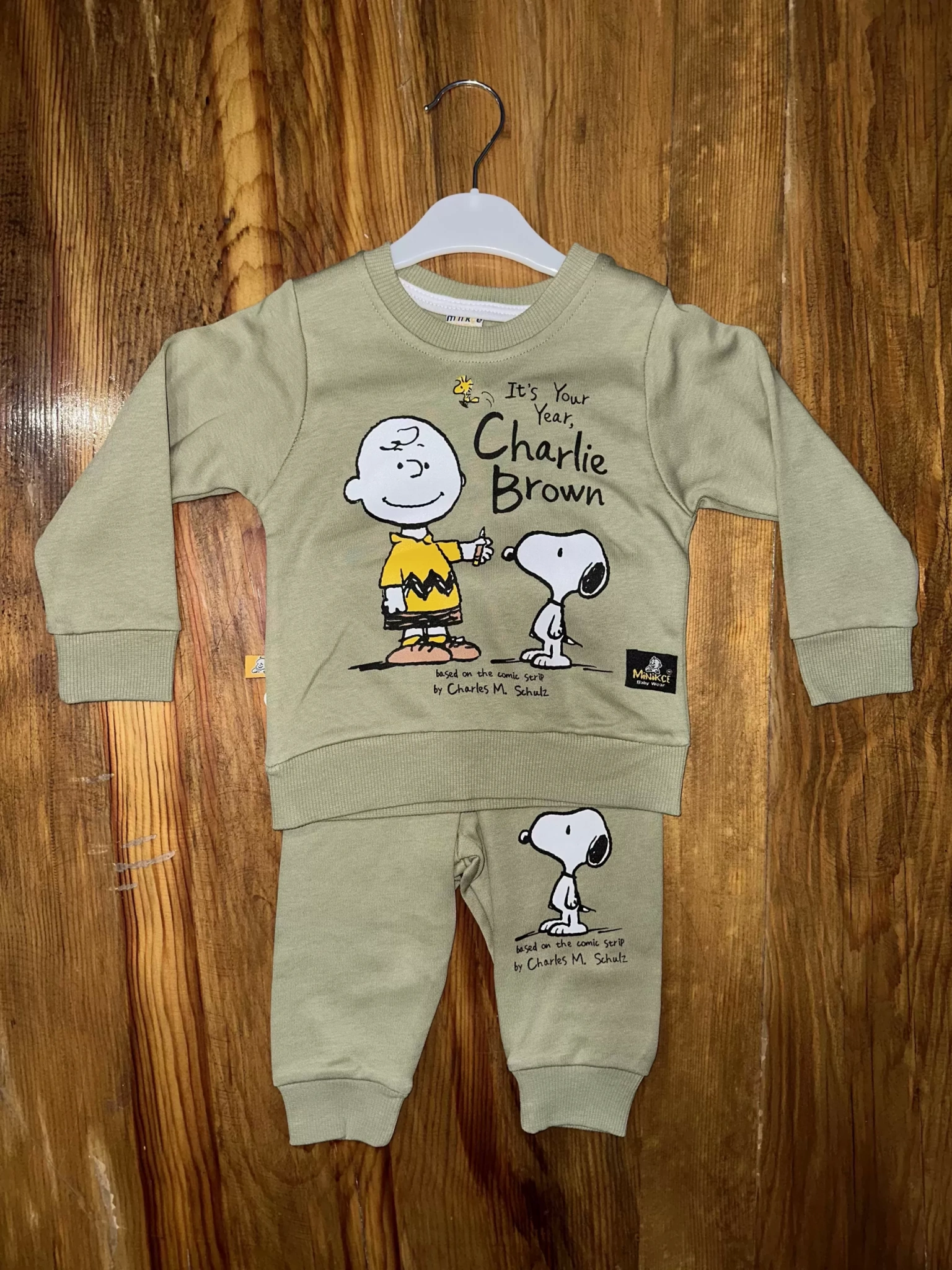 6-24 aylık charlie baskılı takım yeşil