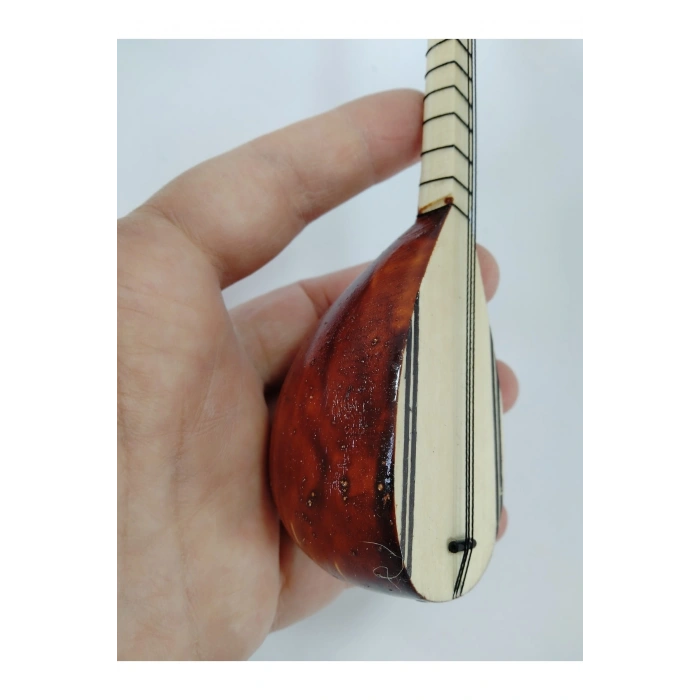 Dekoratif Ahşap Bağlama El Yapımı Minyatür Duvar Dekoru