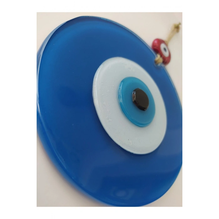 Mat Mavi Nazar Boncuğu El Yapımı Duvar Dekoru 12 cm