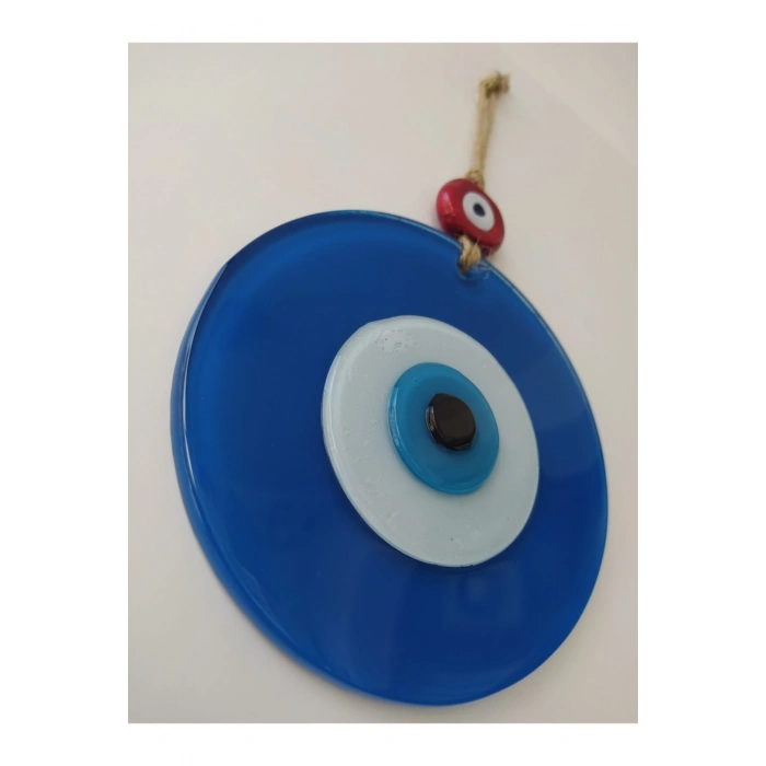 Mat Mavi Nazar Boncuğu El Yapımı Duvar Dekoru 12 cm