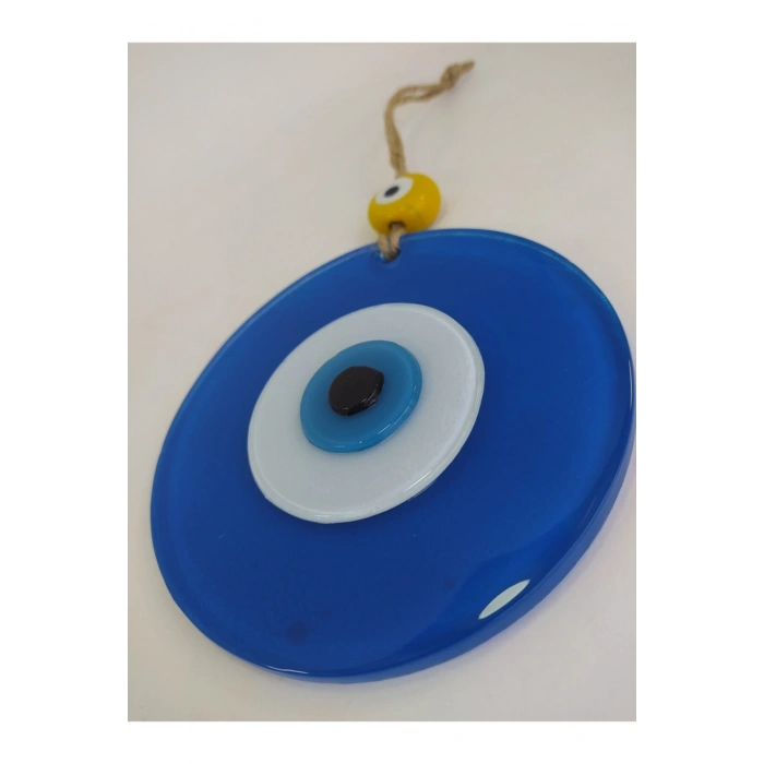 Mat Mavi Nazar Boncuğu El Yapımı Duvar Dekoru 12 cm