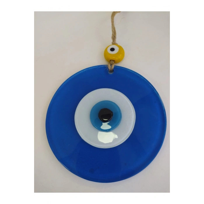 Mat Mavi Nazar Boncuğu El Yapımı Duvar Dekoru 12 cm