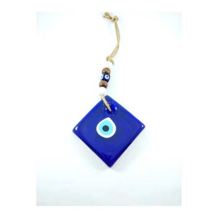 Kare Cam Nazar Boncuğu El Yapımı Duvar Dekoru 10*10 Cm Hediyelik Eşya
