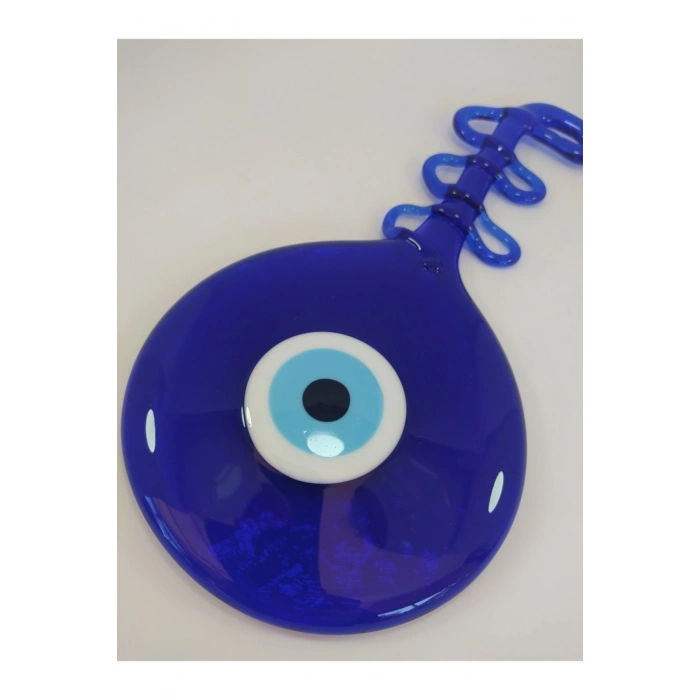 Kaşık Nazar Boncuğu 12cm El Yapımı Cam Duvar Dekoru