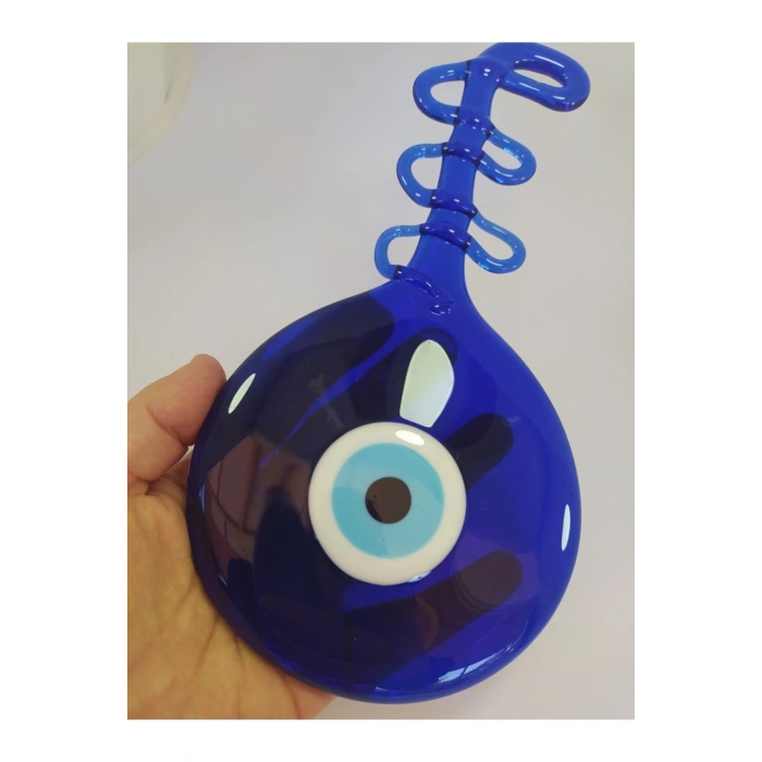 Kaşık Nazar Boncuğu 12cm El Yapımı Cam Duvar Dekoru