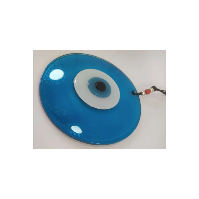 Turkuaz Nazar Boncuğu El Yapımı Duvar Dekoru 16 Cm