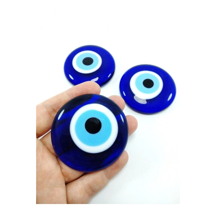 Üçlü Deliksiz Nazar Boncuğu Seti 5 Cm El Yapımı Dekoratif Set Hediyelik Eşya