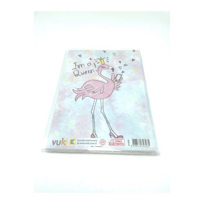 Hediyelik Defter A5 Boy Simli Ve Sulu Şeffaf Flamingo Temalı Defter Okula Başlangıç Hediyesi