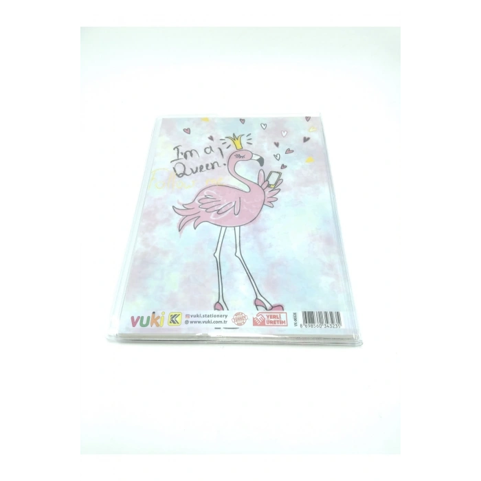 Hediyelik Defter A5 Boy Simli Ve Sulu Şeffaf Flamingo Temalı Defter Okula Başlangıç Hediyesi