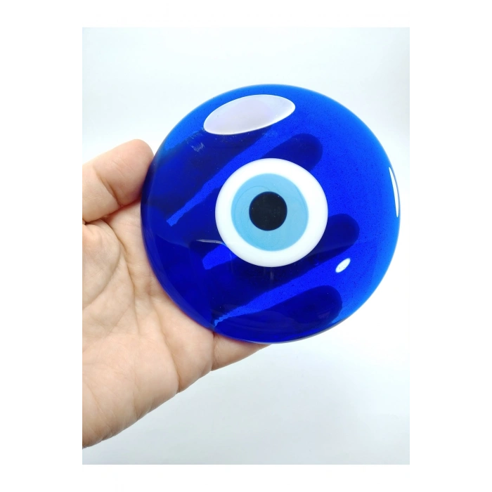 Deliksiz Nazar Boncuğu Masaüstü Dekoru 10 Cm El Yapımı Cam Hediyelik Eşya