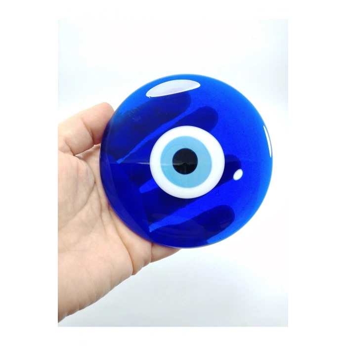 Deliksiz Nazar Boncuğu Masaüstü Dekoru 10 Cm El Yapımı Cam Hediyelik Eşya