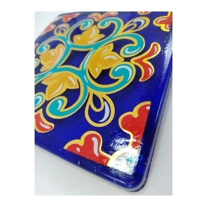 Cam Dekoratif Ürün Hediyelik Eşya 9x9 Cm
