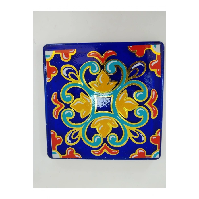 Cam Dekoratif Ürün Hediyelik Eşya 9x9 Cm