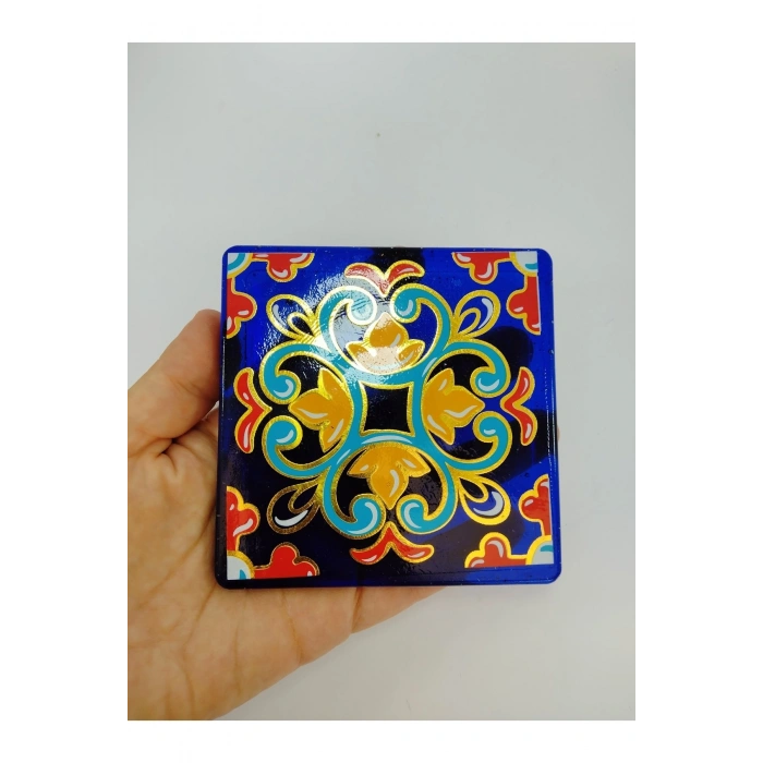Cam Dekoratif Ürün Hediyelik Eşya 9x9 Cm