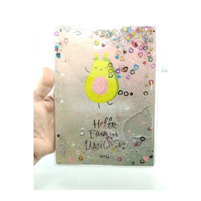 Hediyelik Defter A5 Boy Simli Ve Sulu Şeffaf Unicorn Temalı Defter Okula Başlangıç Hediyesi
