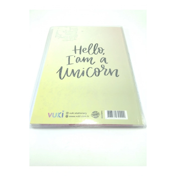 Hediyelik Defter A5 Boy Simli Ve Sulu Şeffaf Unicorn Temalı Defter Okula Başlangıç Hediyesi