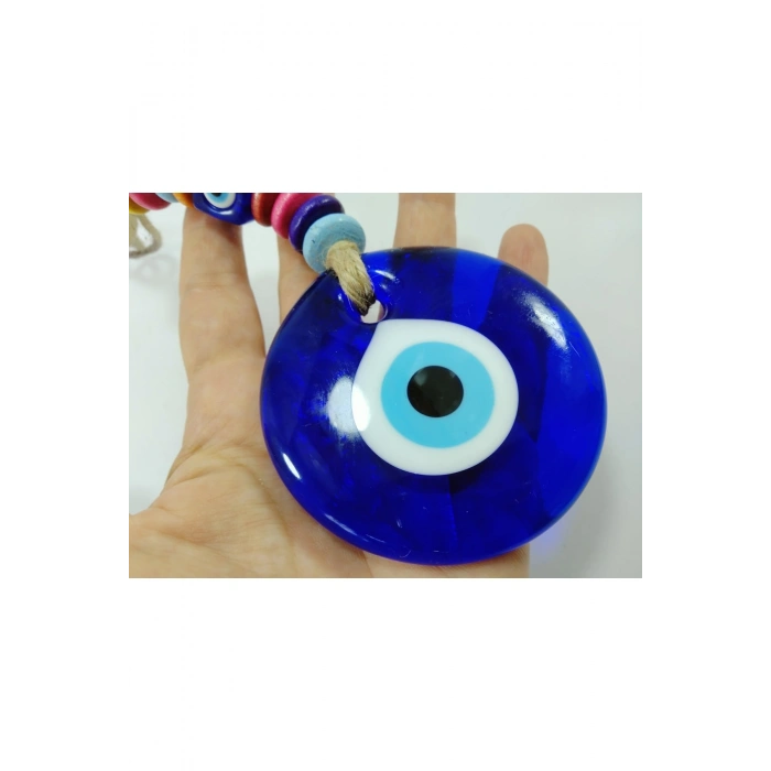 Nazar Boncuğu Duvar Dekoru 7 Cm El Yapımı Cam Özel Tasarım Renkli Hediyelik Eşya