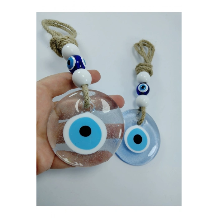 Saydam Nazar Boncuğu Duvar Dekoru 7 Cm El Yapımı Cam Özel Tasarım Hediyelik Eşya Seti