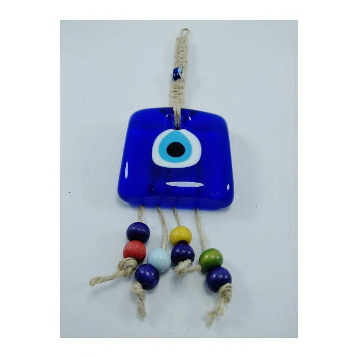 Kare Nazar Boncuğu 6*6 Cm Makrome Duvar Dekoru