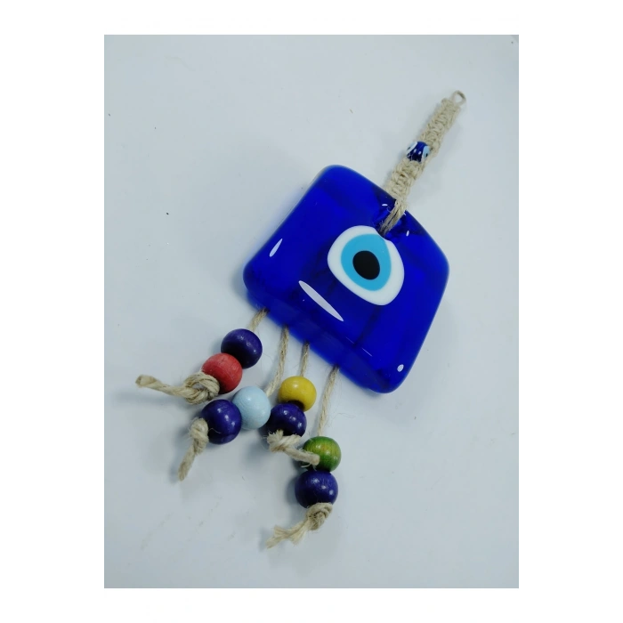 Kare Nazar Boncuğu 6*6 Cm Makrome Duvar Dekoru