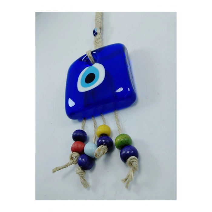 Kare Nazar Boncuğu 6*6 Cm Makrome Duvar Dekoru