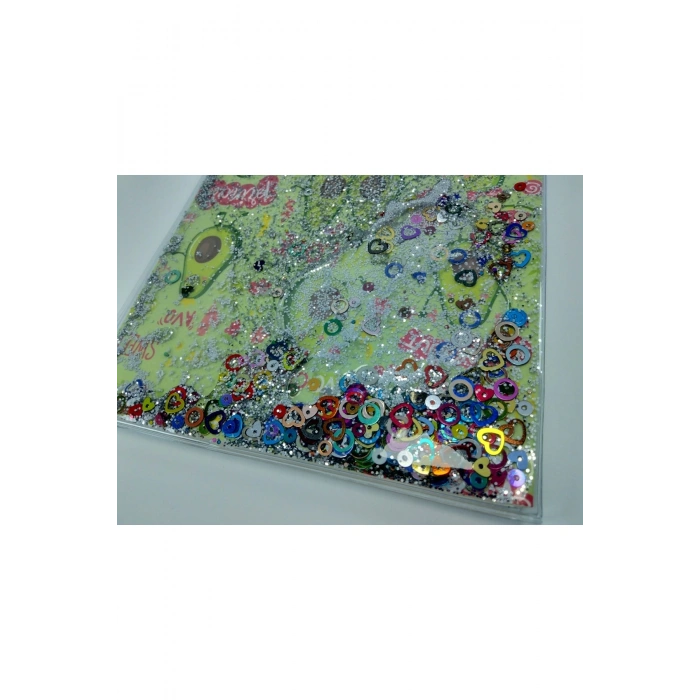 Hediyelik Defter A5 Boy Simli Ve Sulu Şeffaf Avokado Temalı Defter Okula Başlangıç Hediyesi