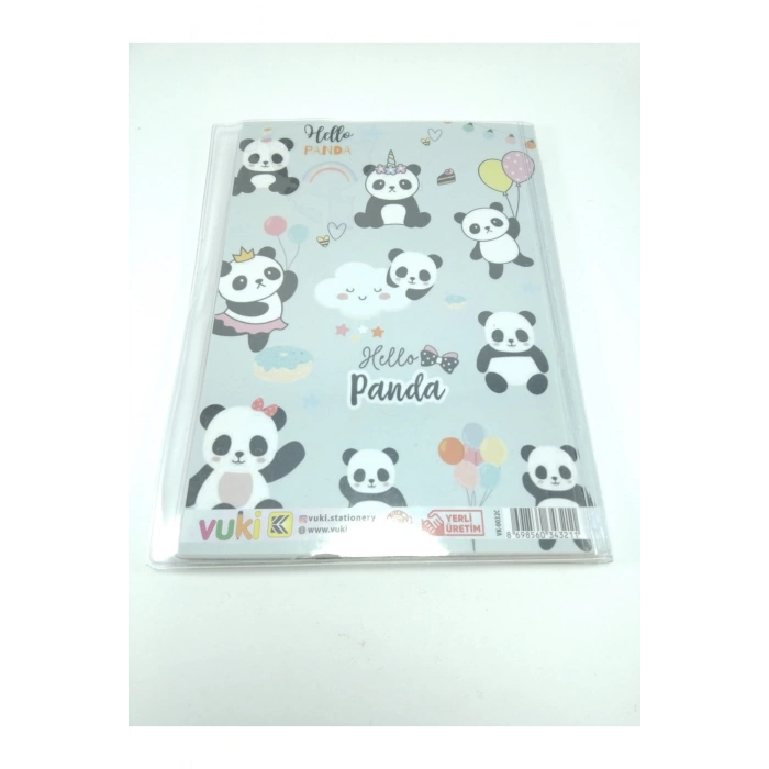Hediyelik Defter A5 Boy Simli Ve Sulu Şeffaf Panda Temalı Defter Okula Başlangıç Hediyesi