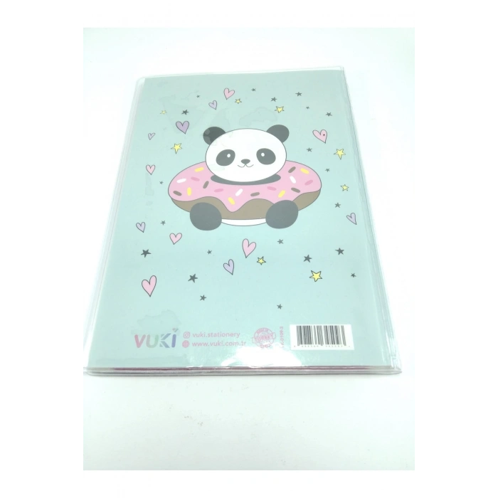 Hediyelik Defter A5 Boy Simli Ve Sulu Şeffaf Hello Panda Temalı Defter Okula Başlangıç Hediyesi