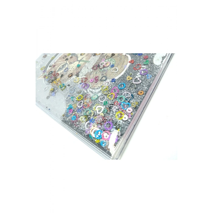 Hediyelik Defter A5 Boy Simli Ve Sulu Şeffaf Kedi Temalı Defter Okula Başlangıç Hediyesi