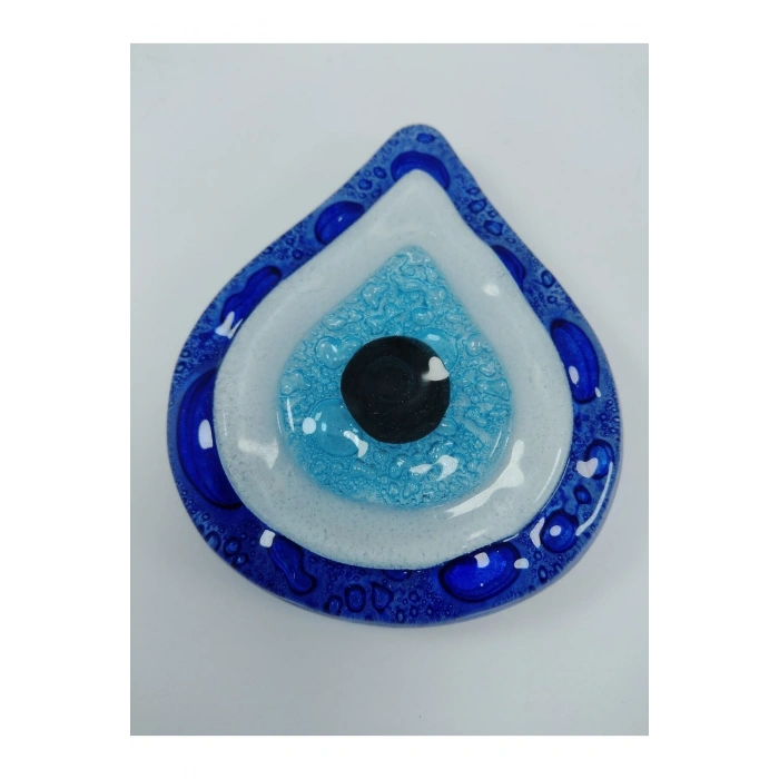 Cam Nazar Boncuklu Su Damlası Magnet El Yapımı Hediyelik Eşya 6x7 Cm