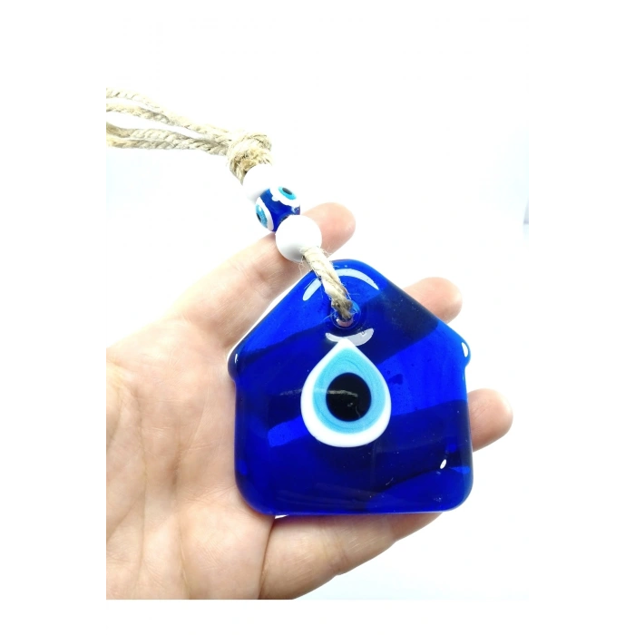 Yeni Ev Hediyesi Nazar Boncuğu Seti Duvar Dekoru + Anahtarlık El Yapımı Cam Hediyelik Aksesuar