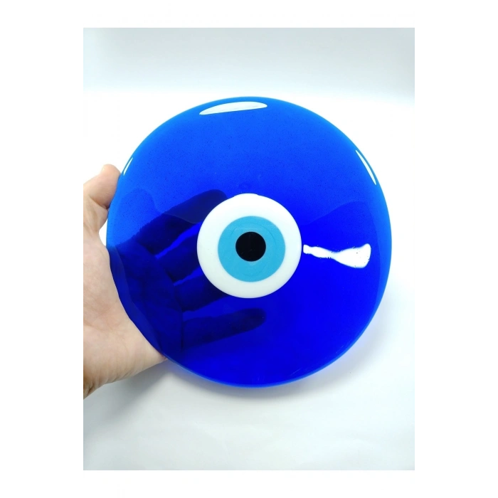 Cam Nazar Boncuğu Deliksiz 18 cm Ev Dekoru El Yapımı Hediyelik Eşya