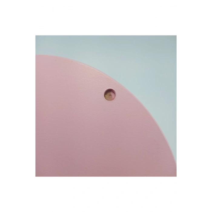 Minimalist Bebe Pembe Nazar Boncuğu El Yapımı Ahşap Büyük Nazarlık 25 Cm Hediyelik Eşya