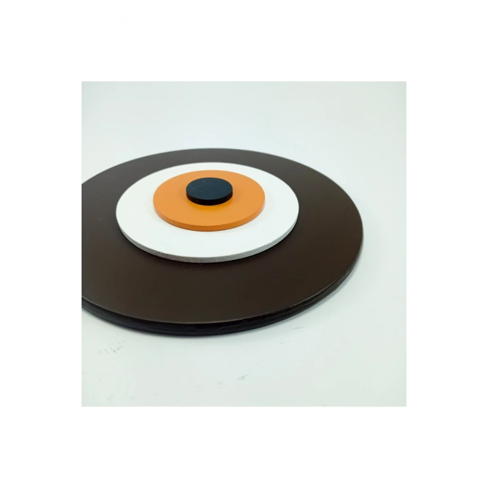 Minimalist Koyu Kahve Nazar Boncuğu El Yapımı Ahşap Büyük Nazarlık 20 Cm Hediyelik Eşya