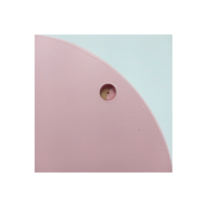 Minimalist Bebe Pembe Nazar Boncuğu El Yapımı Ahşap Büyük Nazarlık 20 Cm Hediyelik Eşya