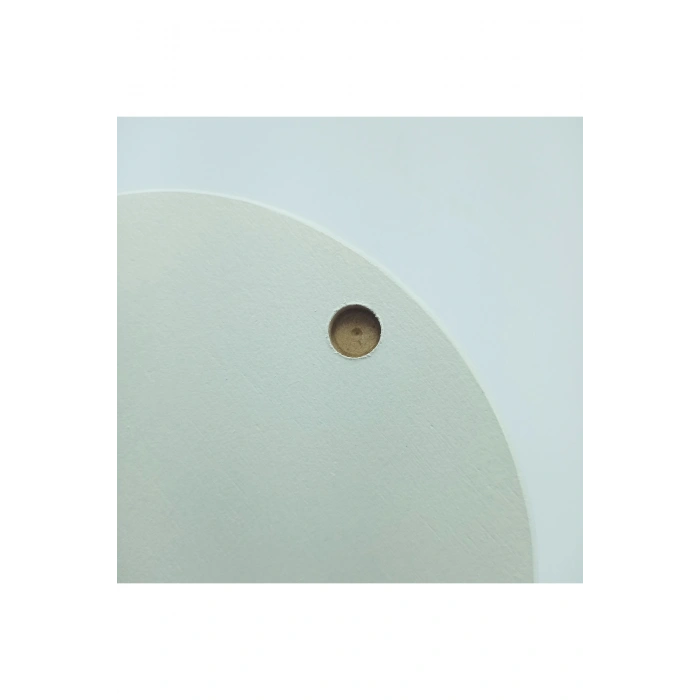 Minimalist Beyaz Nazar Boncuğu El Yapımı Ahşap Büyük Nazarlık 15 Cm Hediyelik Eşya