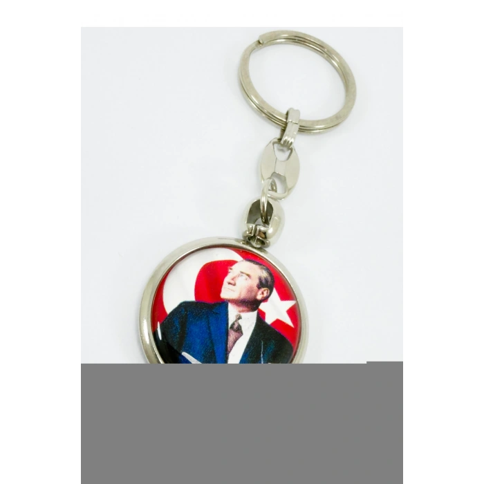 Renkli Atatürk Anahtarlık, Çift Taraflı Bombeli
